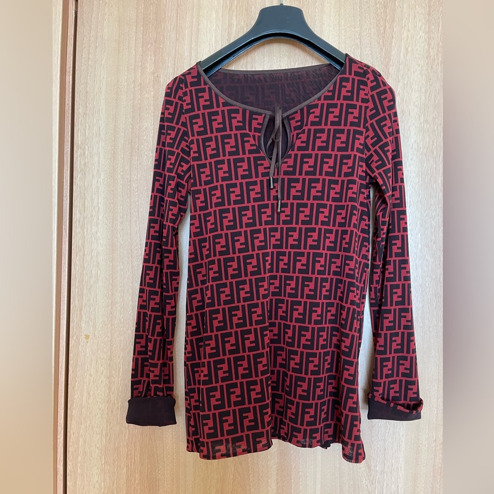 Blouse - reversible sheer long top - medium